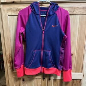 Nike Therma-Fit Full Zip Hoodie Purple Pink Coral Small